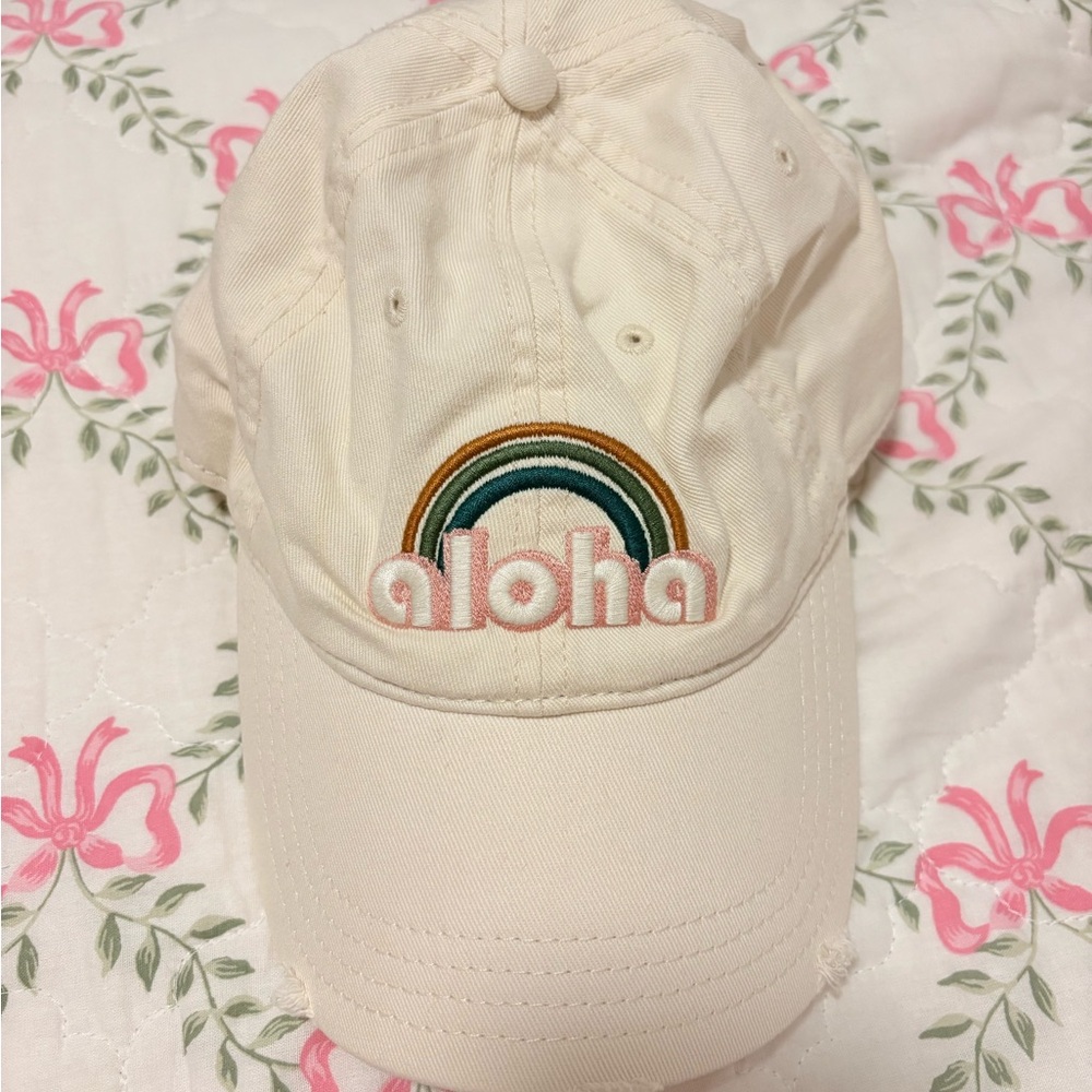 Aerie Cream Embroidered Cap
